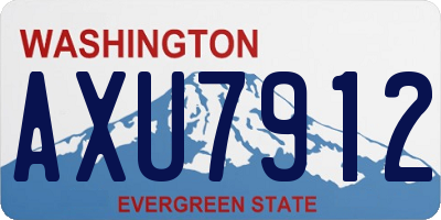 WA license plate AXU7912