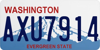 WA license plate AXU7914