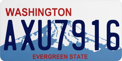 WA license plate AXU7916