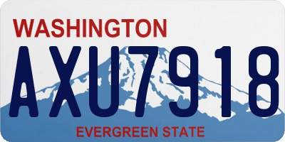 WA license plate AXU7918