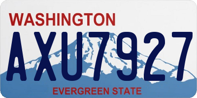 WA license plate AXU7927