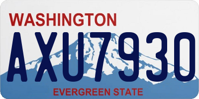 WA license plate AXU7930