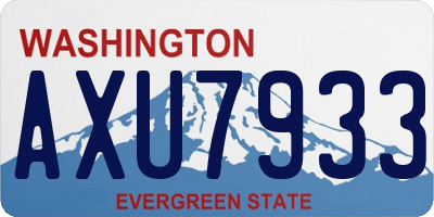 WA license plate AXU7933