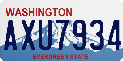 WA license plate AXU7934