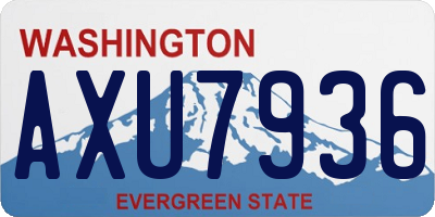 WA license plate AXU7936