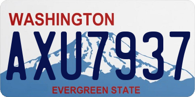 WA license plate AXU7937