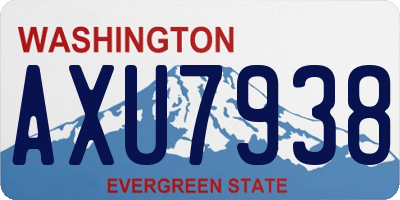 WA license plate AXU7938