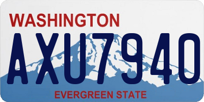 WA license plate AXU7940