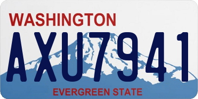 WA license plate AXU7941