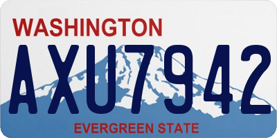 WA license plate AXU7942