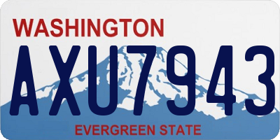 WA license plate AXU7943