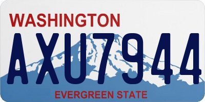 WA license plate AXU7944