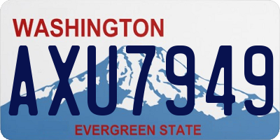 WA license plate AXU7949