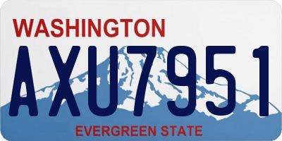 WA license plate AXU7951