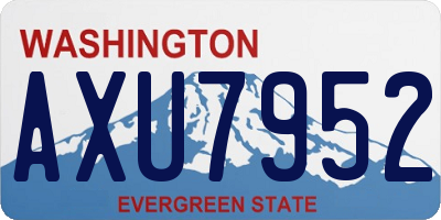 WA license plate AXU7952
