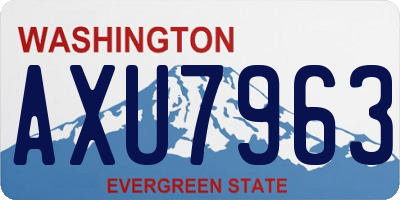 WA license plate AXU7963