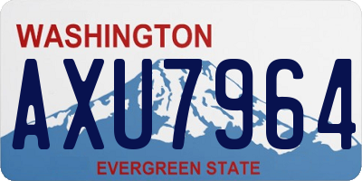 WA license plate AXU7964