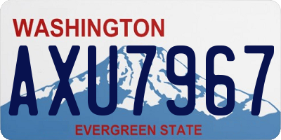 WA license plate AXU7967