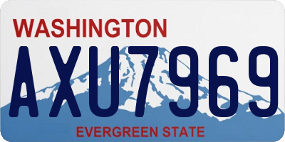 WA license plate AXU7969