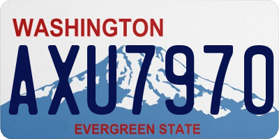 WA license plate AXU7970