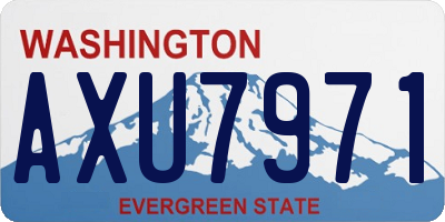 WA license plate AXU7971