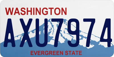 WA license plate AXU7974