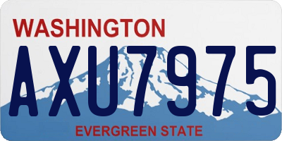 WA license plate AXU7975