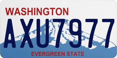 WA license plate AXU7977