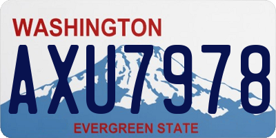 WA license plate AXU7978
