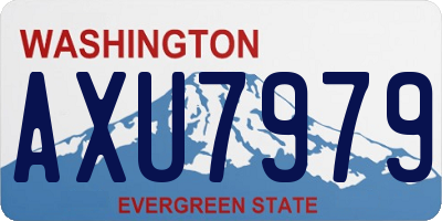 WA license plate AXU7979