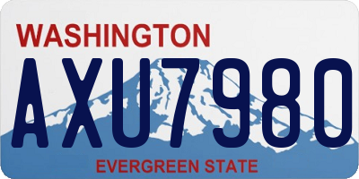 WA license plate AXU7980