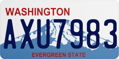 WA license plate AXU7983