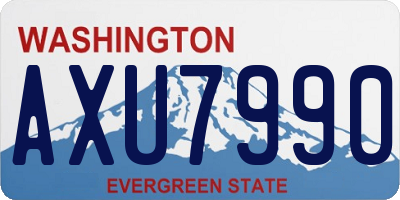 WA license plate AXU7990
