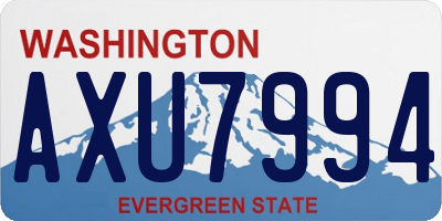 WA license plate AXU7994