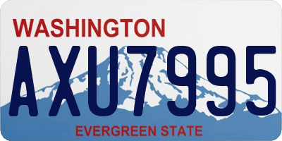 WA license plate AXU7995