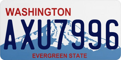 WA license plate AXU7996