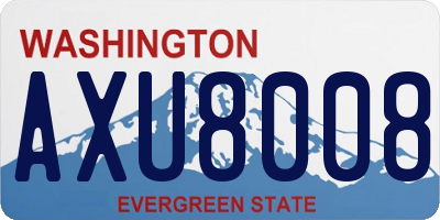 WA license plate AXU8008