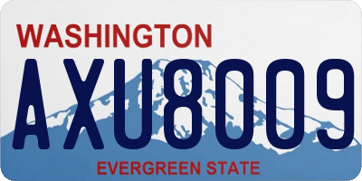 WA license plate AXU8009