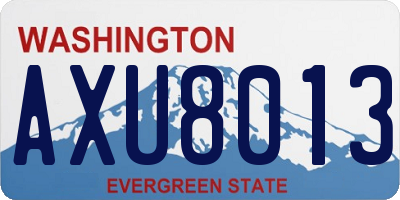 WA license plate AXU8013