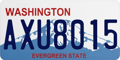 WA license plate AXU8015
