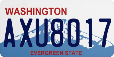 WA license plate AXU8017