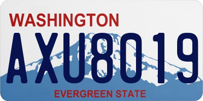 WA license plate AXU8019