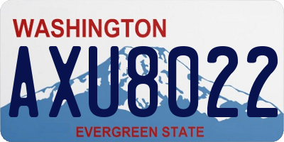 WA license plate AXU8022