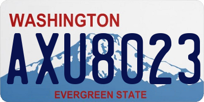 WA license plate AXU8023