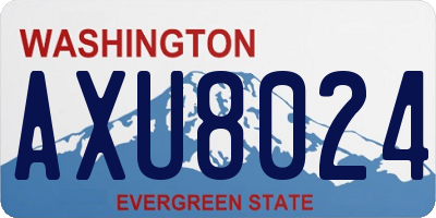 WA license plate AXU8024