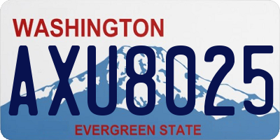 WA license plate AXU8025