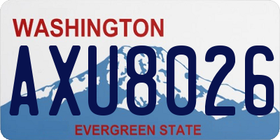 WA license plate AXU8026