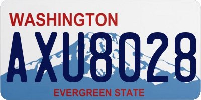 WA license plate AXU8028