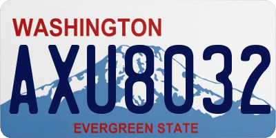WA license plate AXU8032