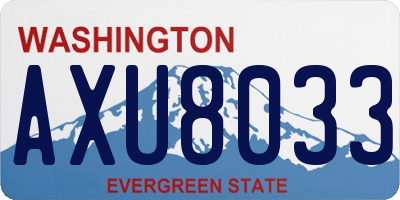 WA license plate AXU8033